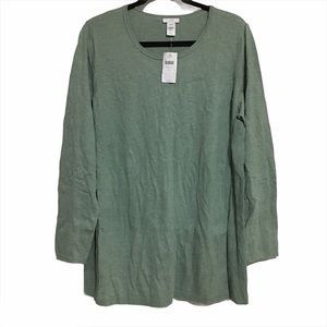 NWT J. Jill Mineral Green Top